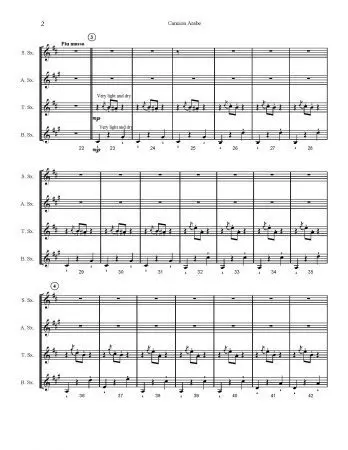 SATB Sax Quartet | Cancion Arabe by Granados