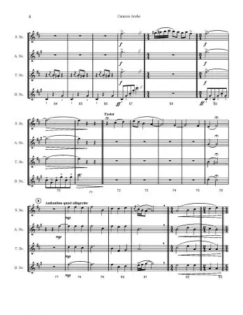 SATB Sax Quartet | Cancion Arabe by Granados