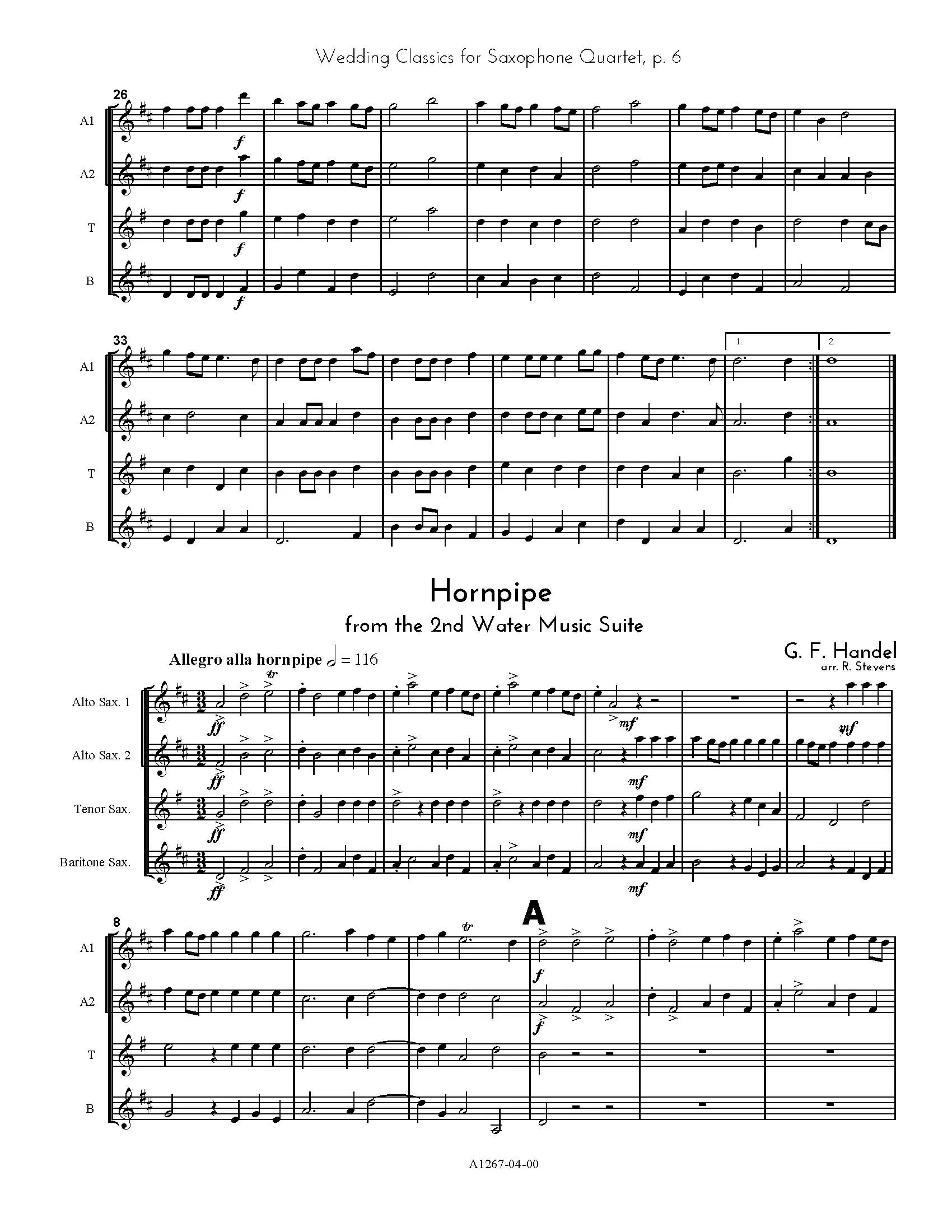 Wedding Classics for Saxophone Quartet - Image 2