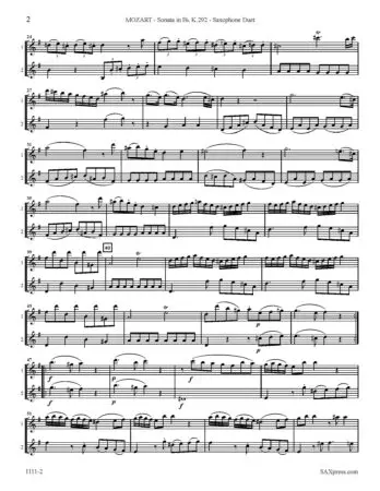 Sonata in B Flat, K292 - Image 3