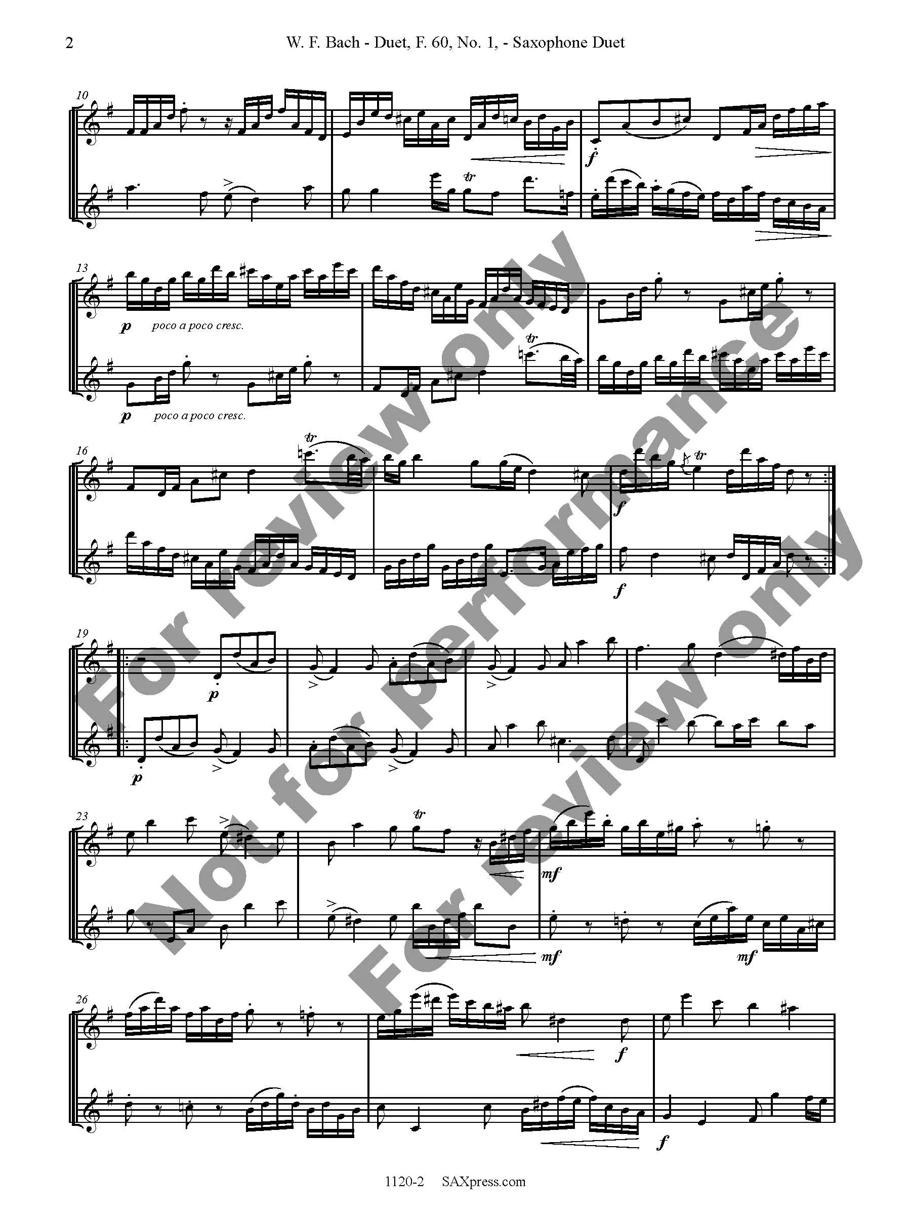 Duet for Saxophones F61 - Image 3