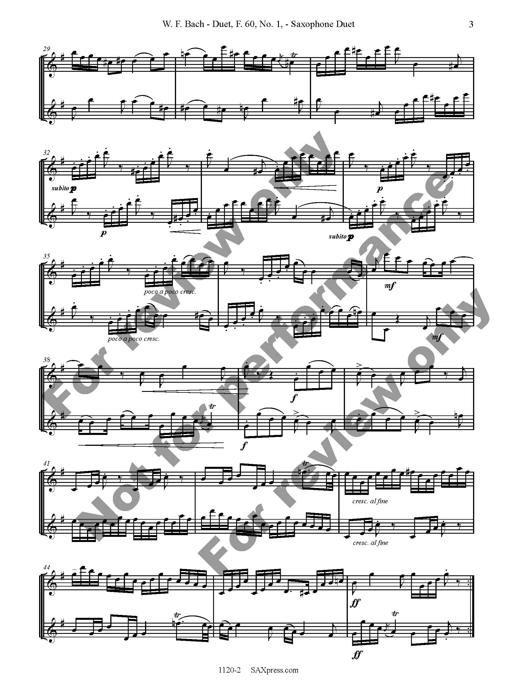 Duet for Saxophones F61 - Image 4