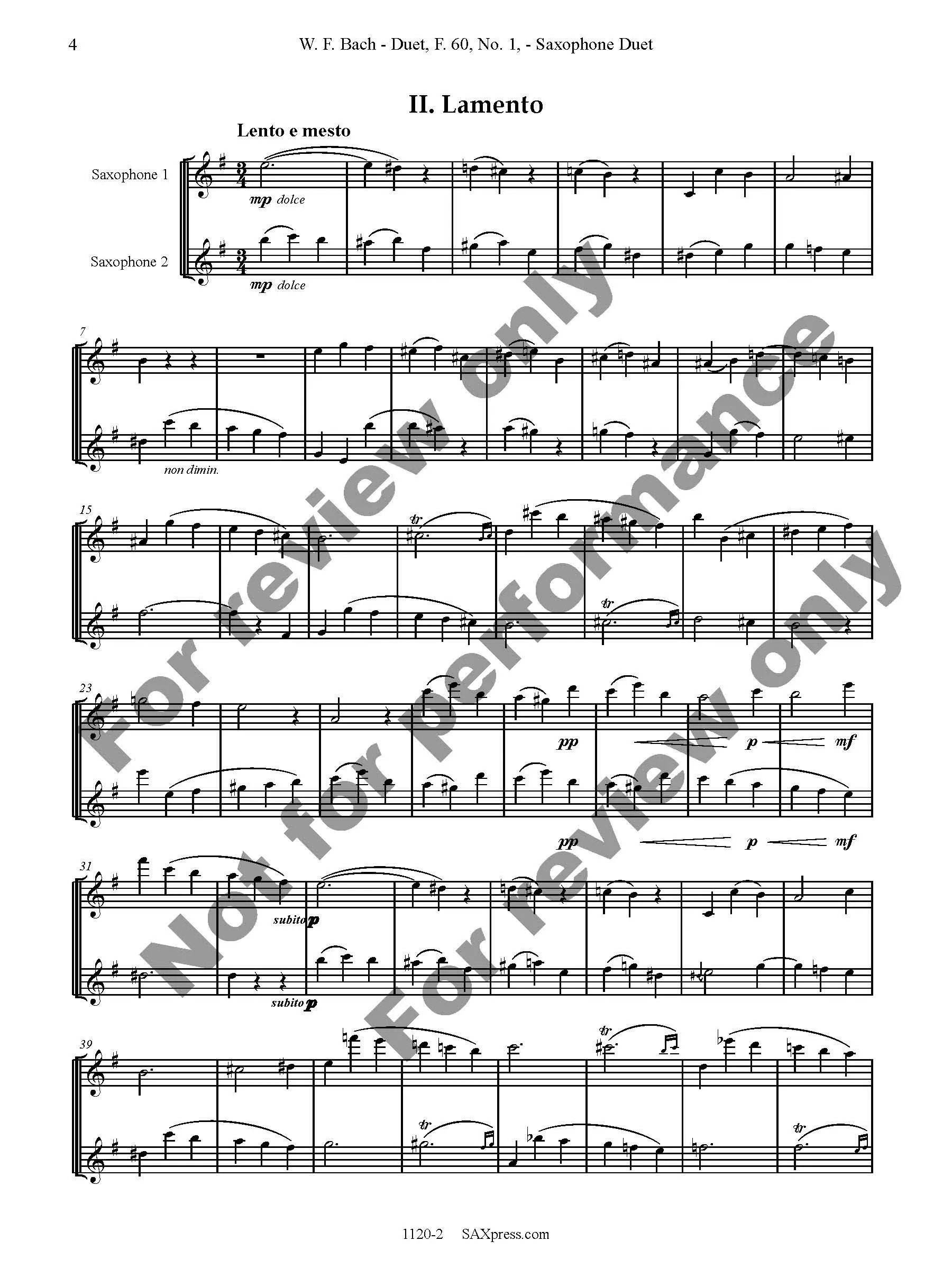 Duet for Saxophones F61 - Image 5