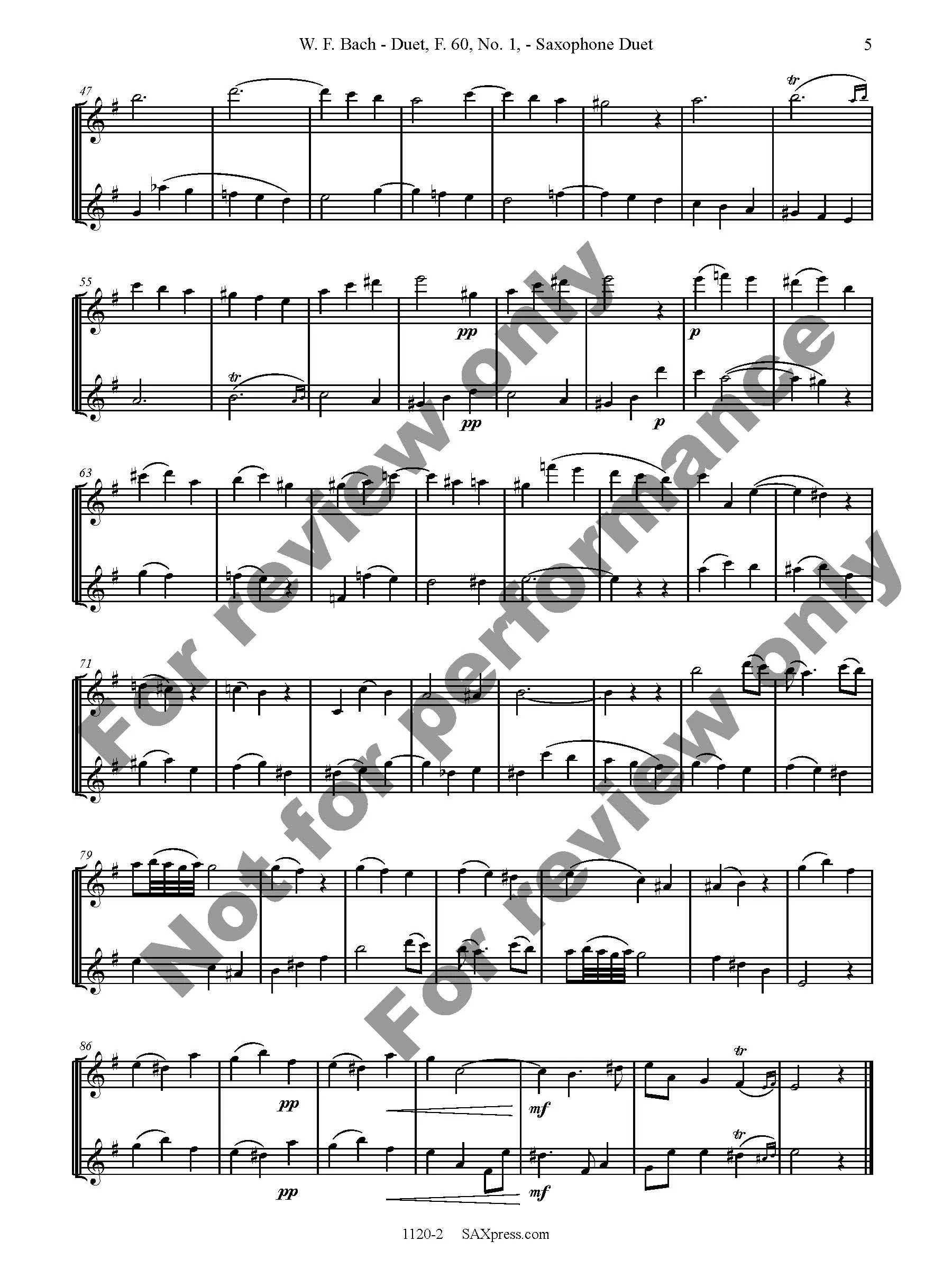 Duet for Saxophones F61 - Image 6