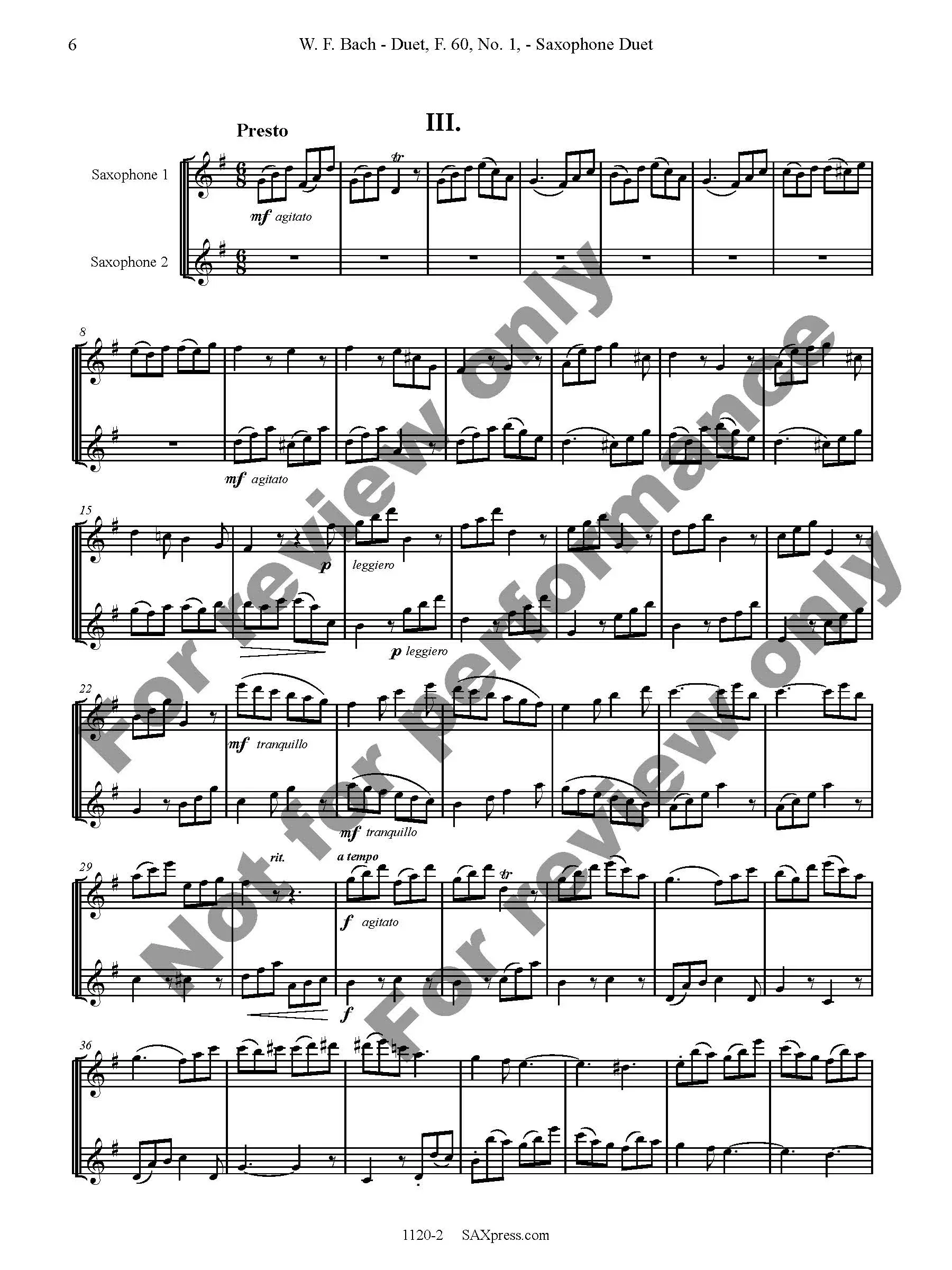 Duet for Saxophones F61 - Image 7