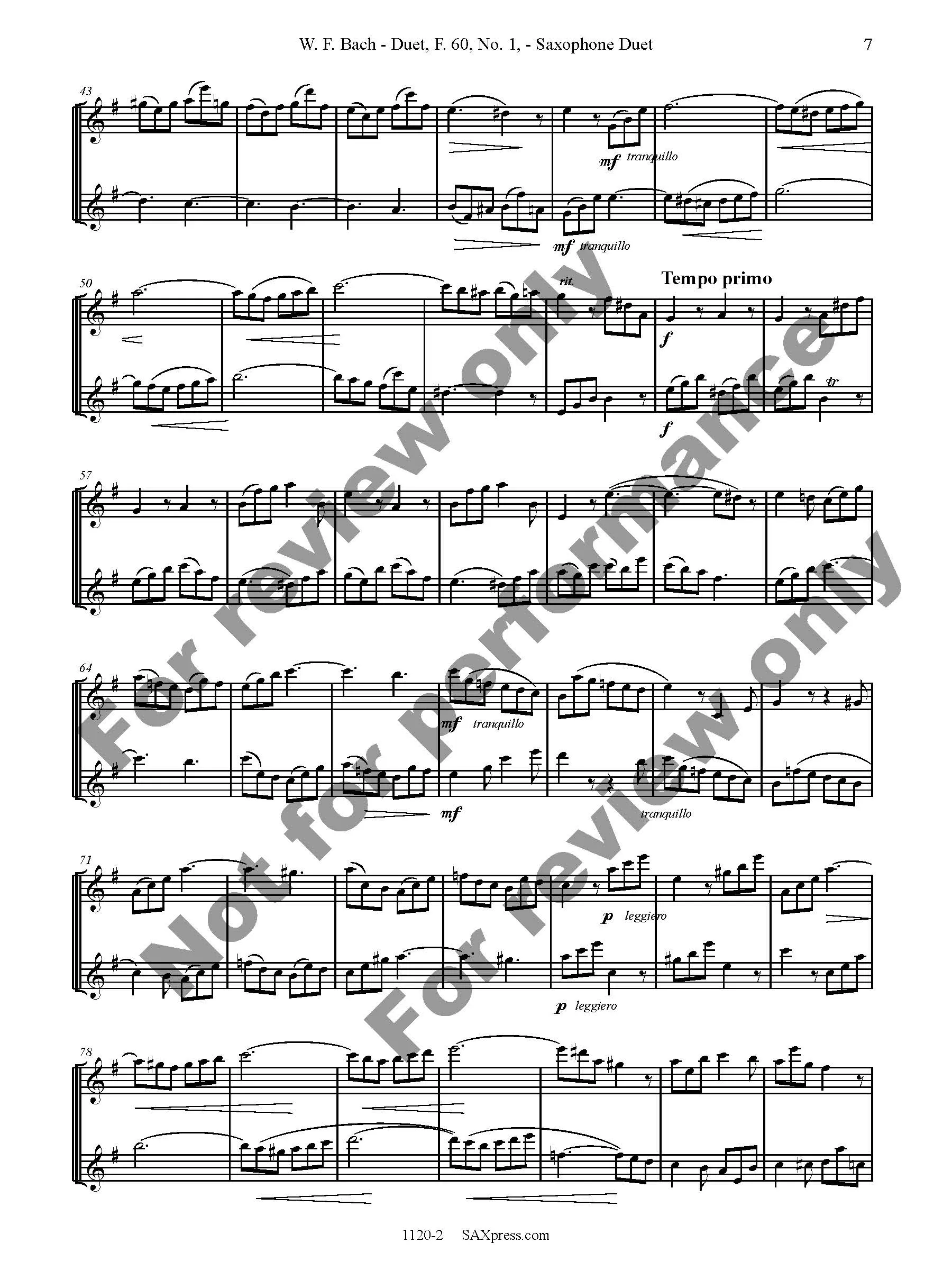 Duet for Saxophones F61 - Image 8