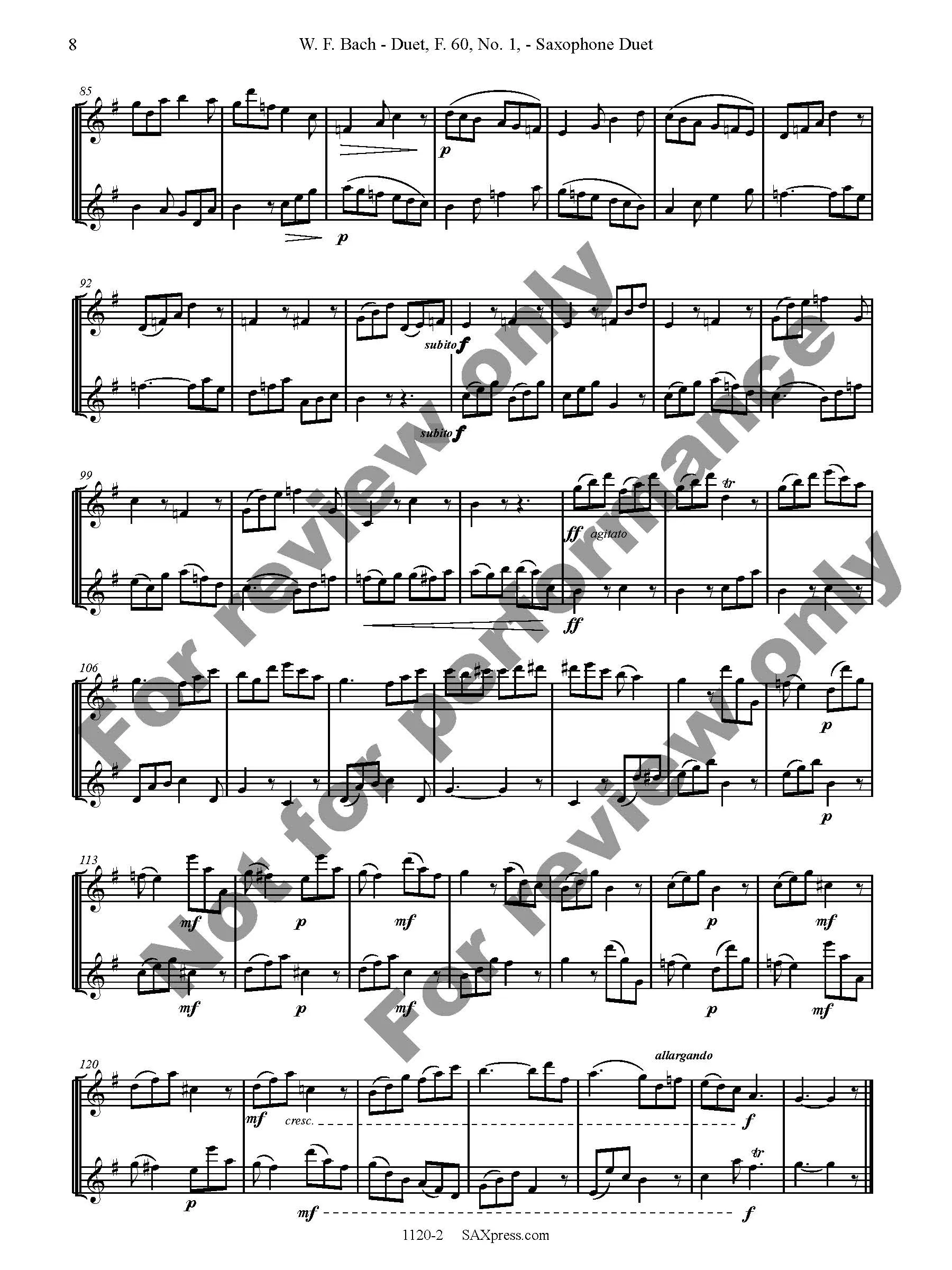 Duet for Saxophones F61 - Image 9