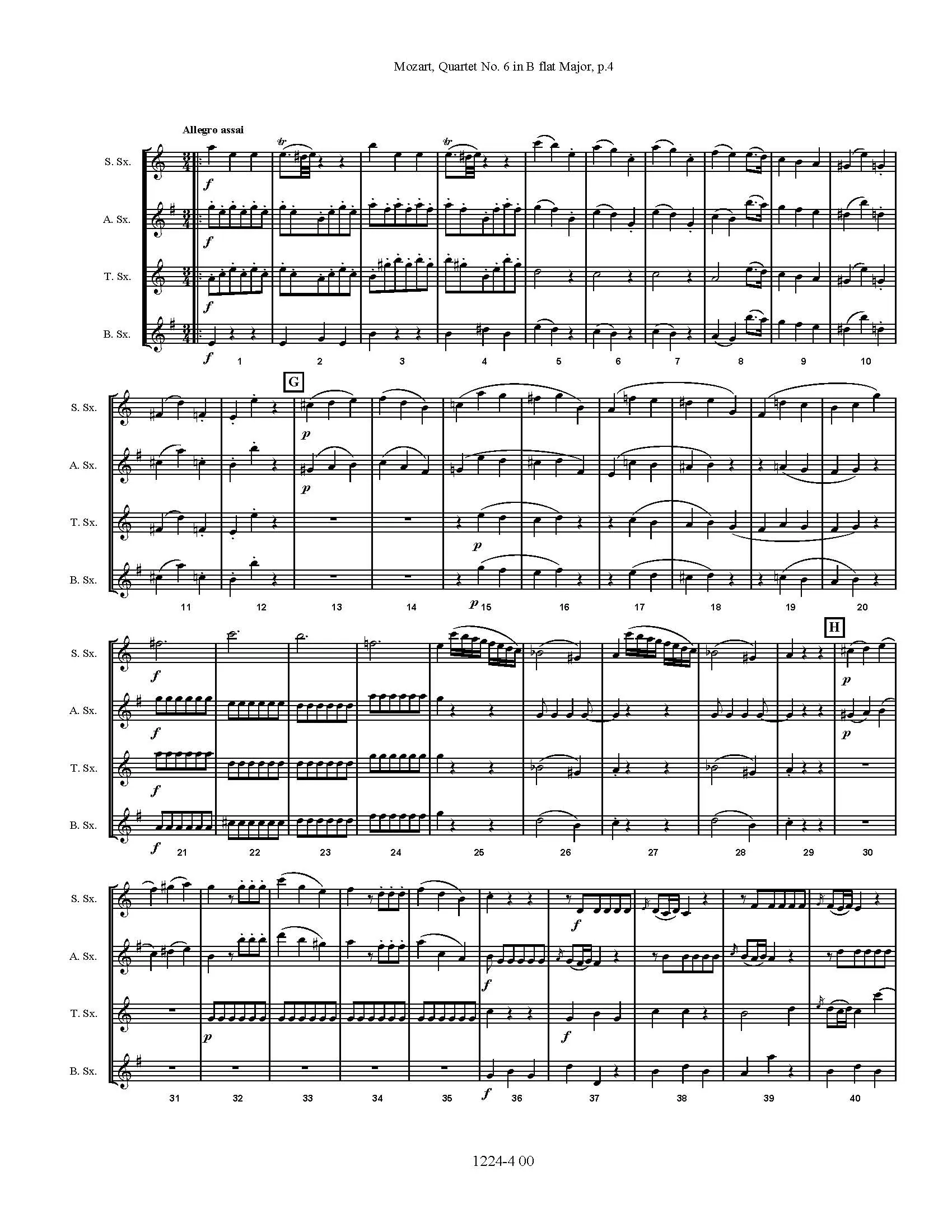 Quartet 6 in B flat Major, K.159 - Image 3