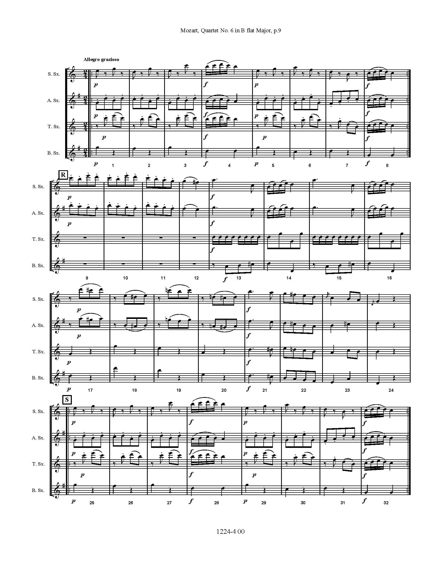 Quartet 6 in B flat Major, K.159 - Image 4