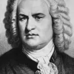 Portrait of J.S. Bach composer of Fugue in G minor BWV 578 and much more music