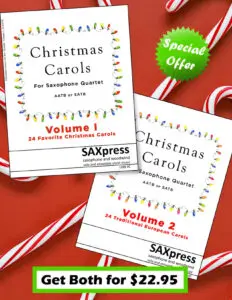 Christmas Carols for Sax Quartet | Volumes 1 and 2 | Special Offer