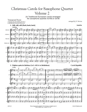 Christmas Carols for Saxophone Quartet Volume 2 - Image 3