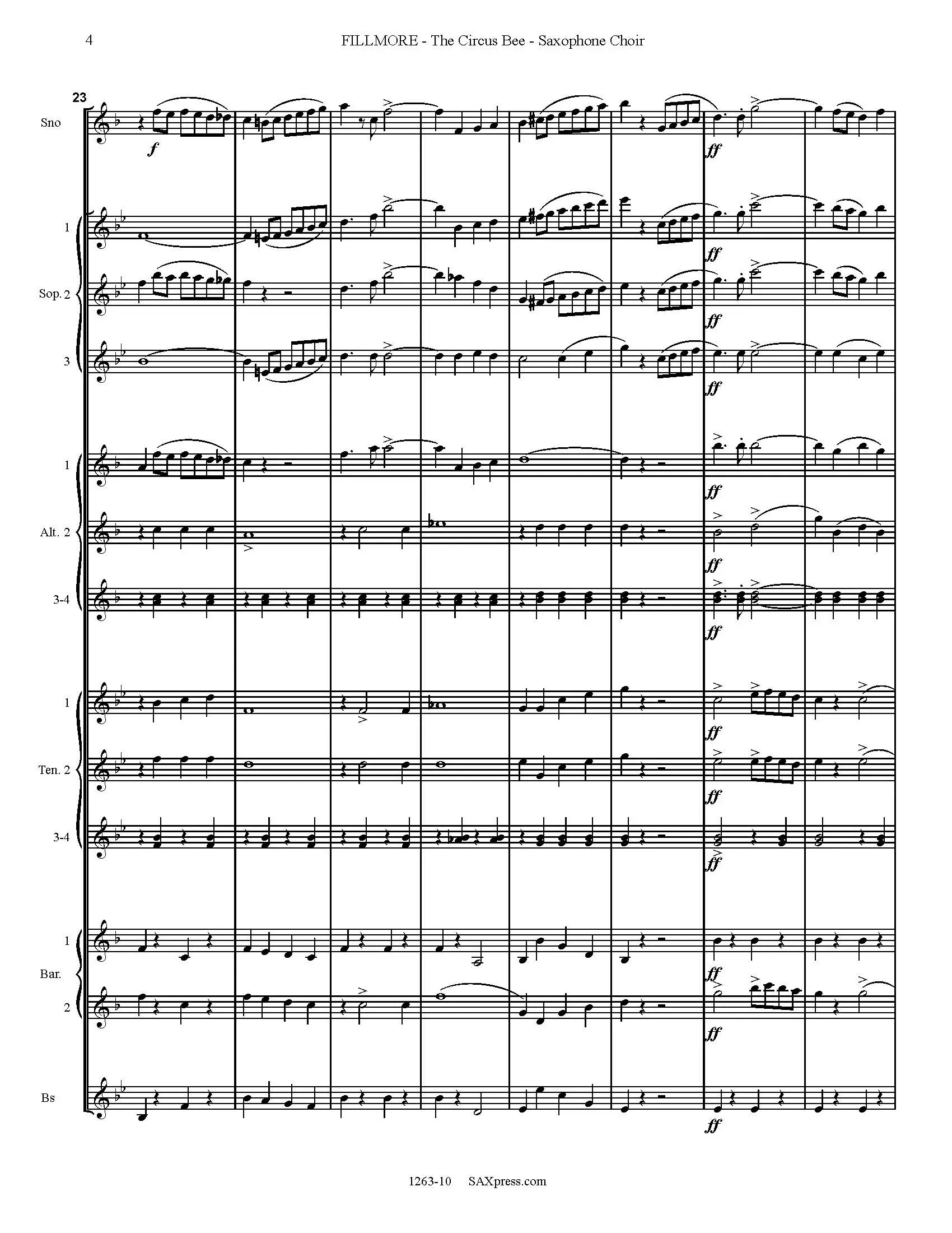 The Circus Bee - Saxophone Choir - Image 6