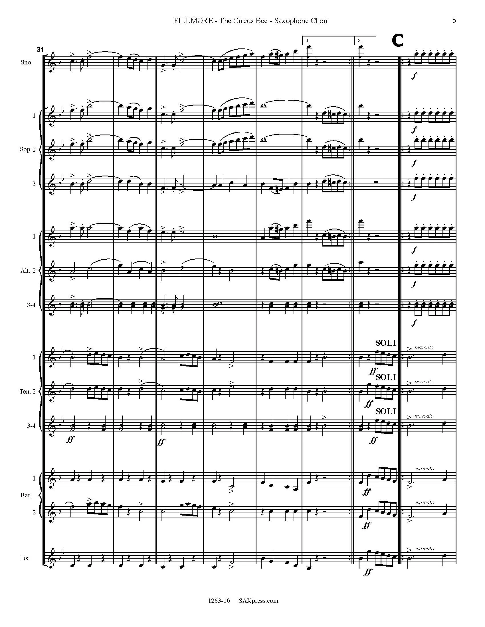 The Circus Bee - Saxophone Choir - Image 7