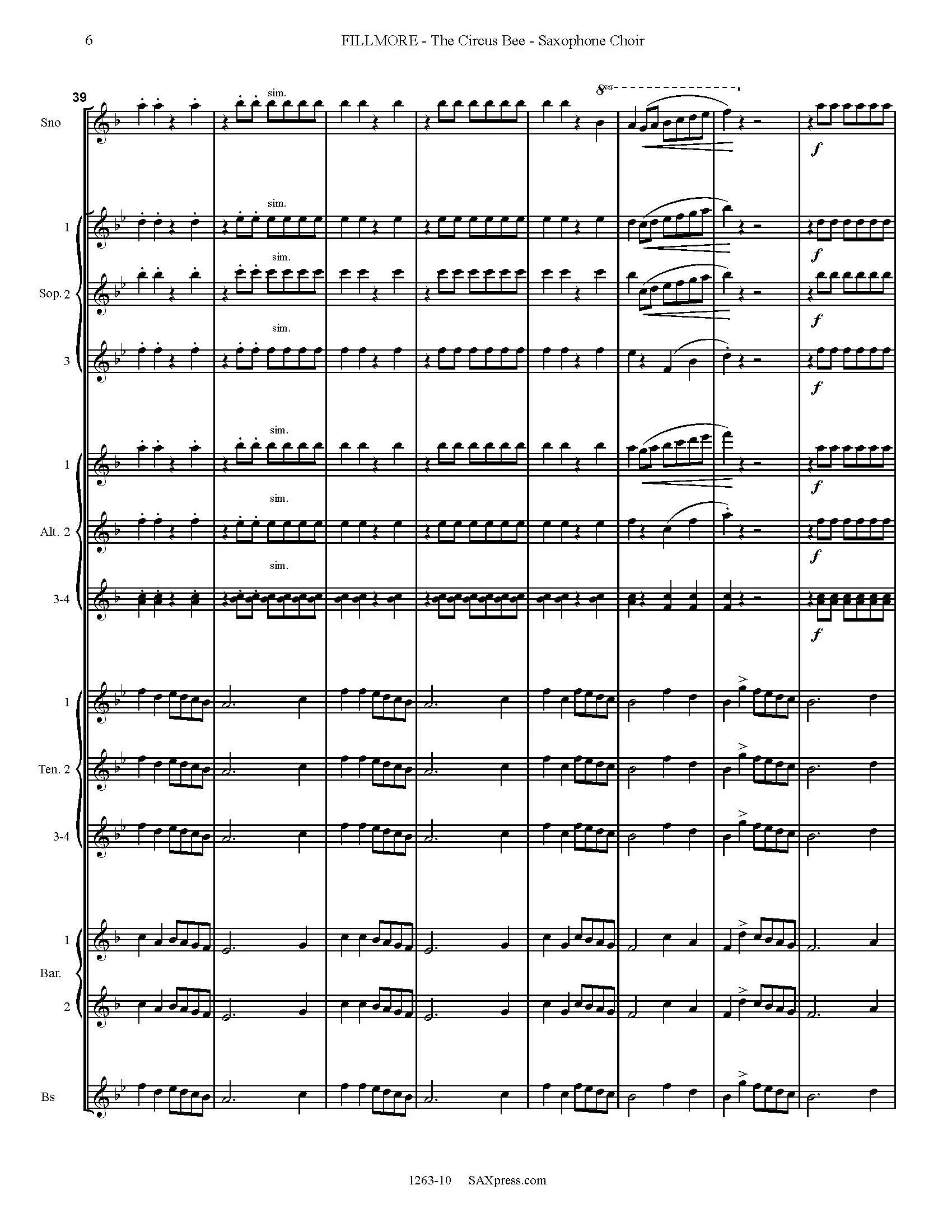 The Circus Bee - Saxophone Choir - Image 8