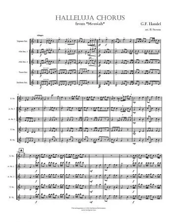 Halleluja Chorus from “Messiah” Saxophone Quintet - Image 2