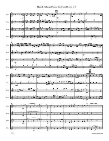 Halleluja Chorus Saxophone Quartet - Image 3