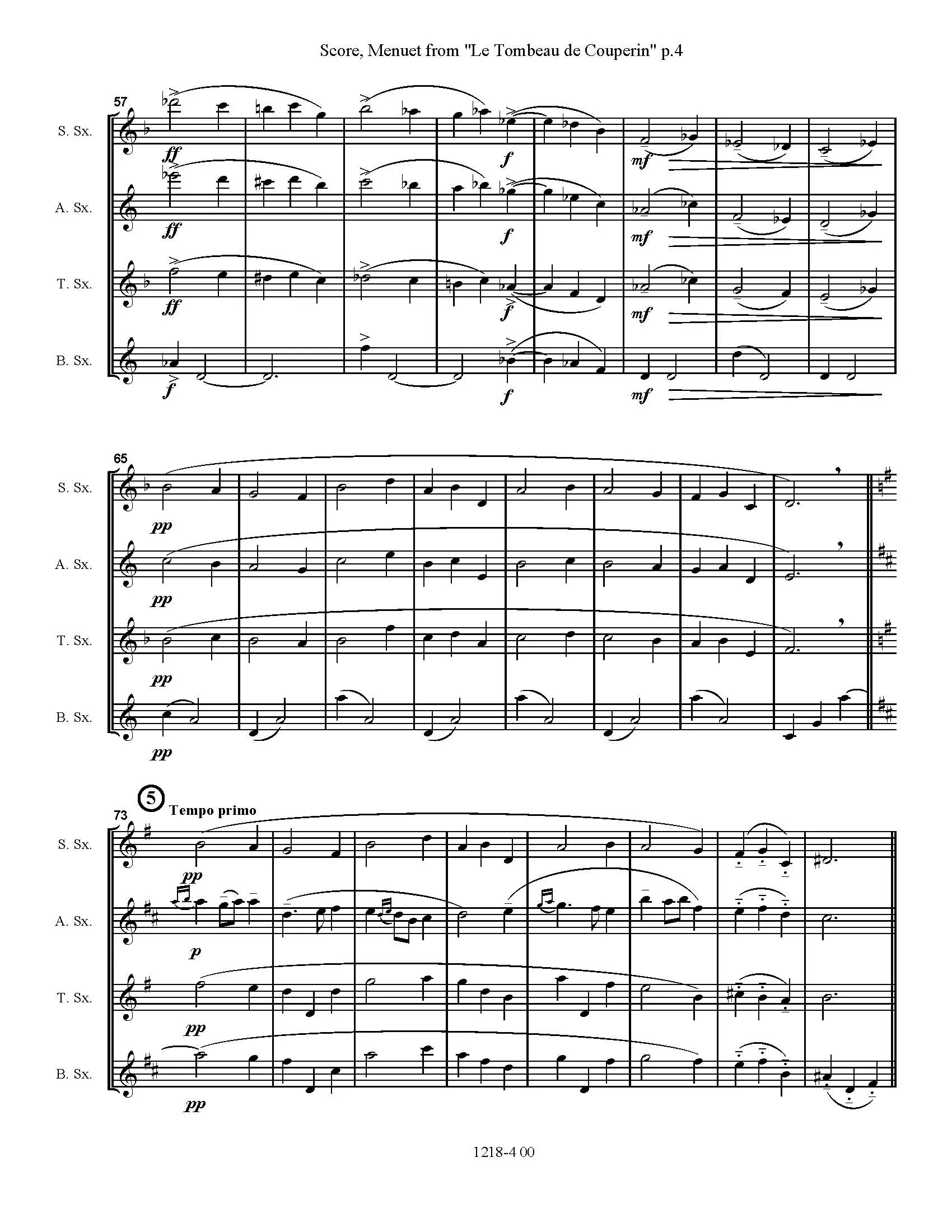 Menuet from Le Tombeau de Couperin - Image 5