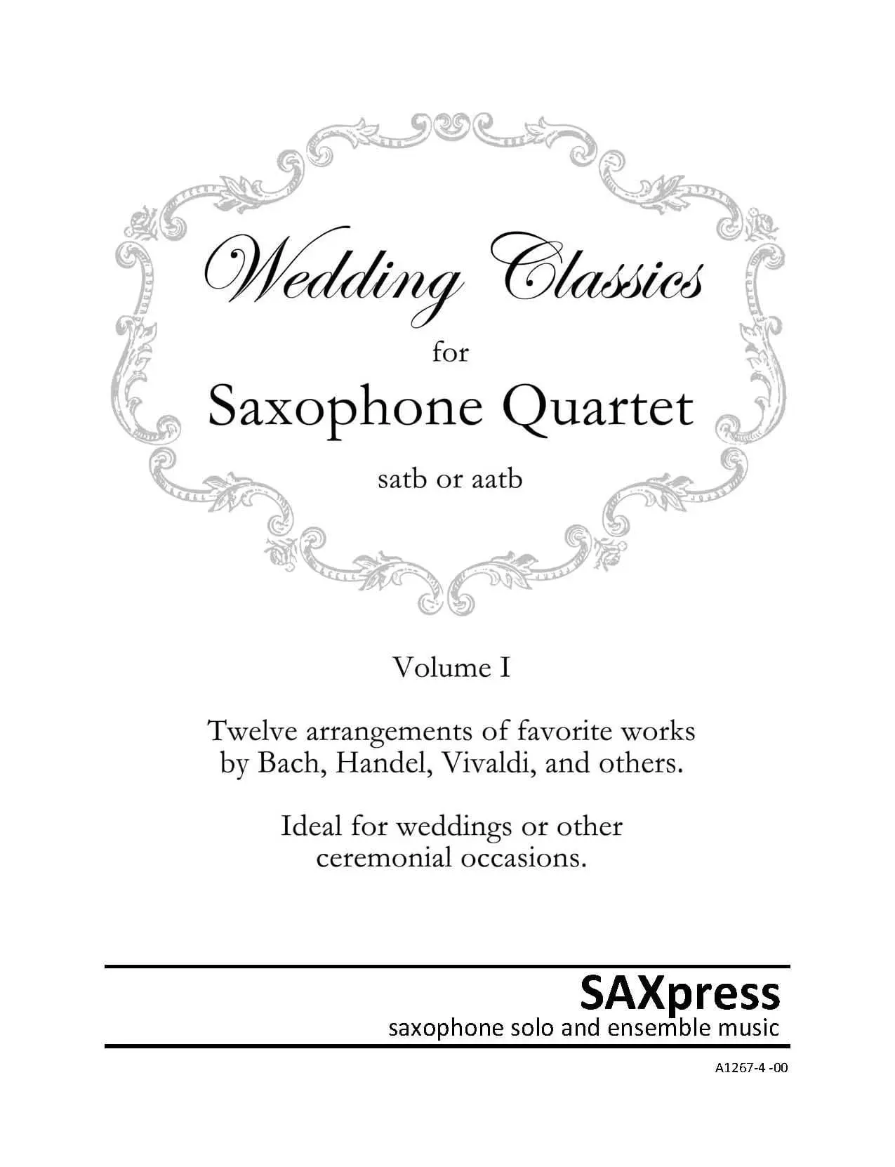 Wedding Classics for Saxophone Quartet