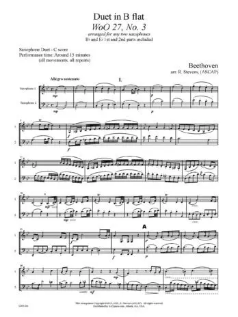 Duet in B Flat, WoO. 27, No. 3 - Image 2