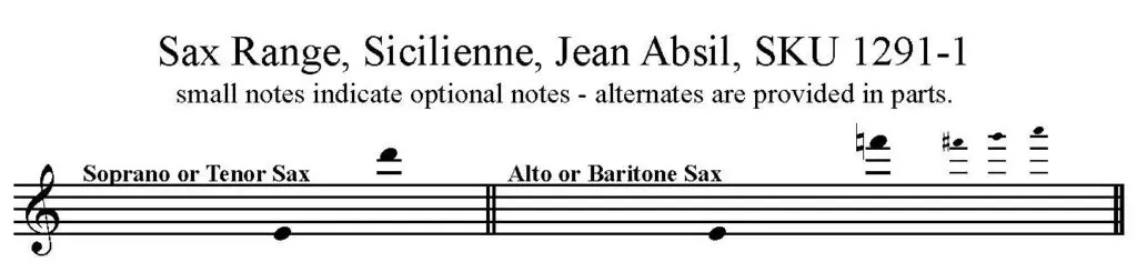 Sicilienne Jean Absil Any saxophone solo