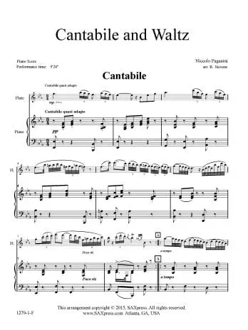 Cantabile and Waltz | Flute Solo - Image 2