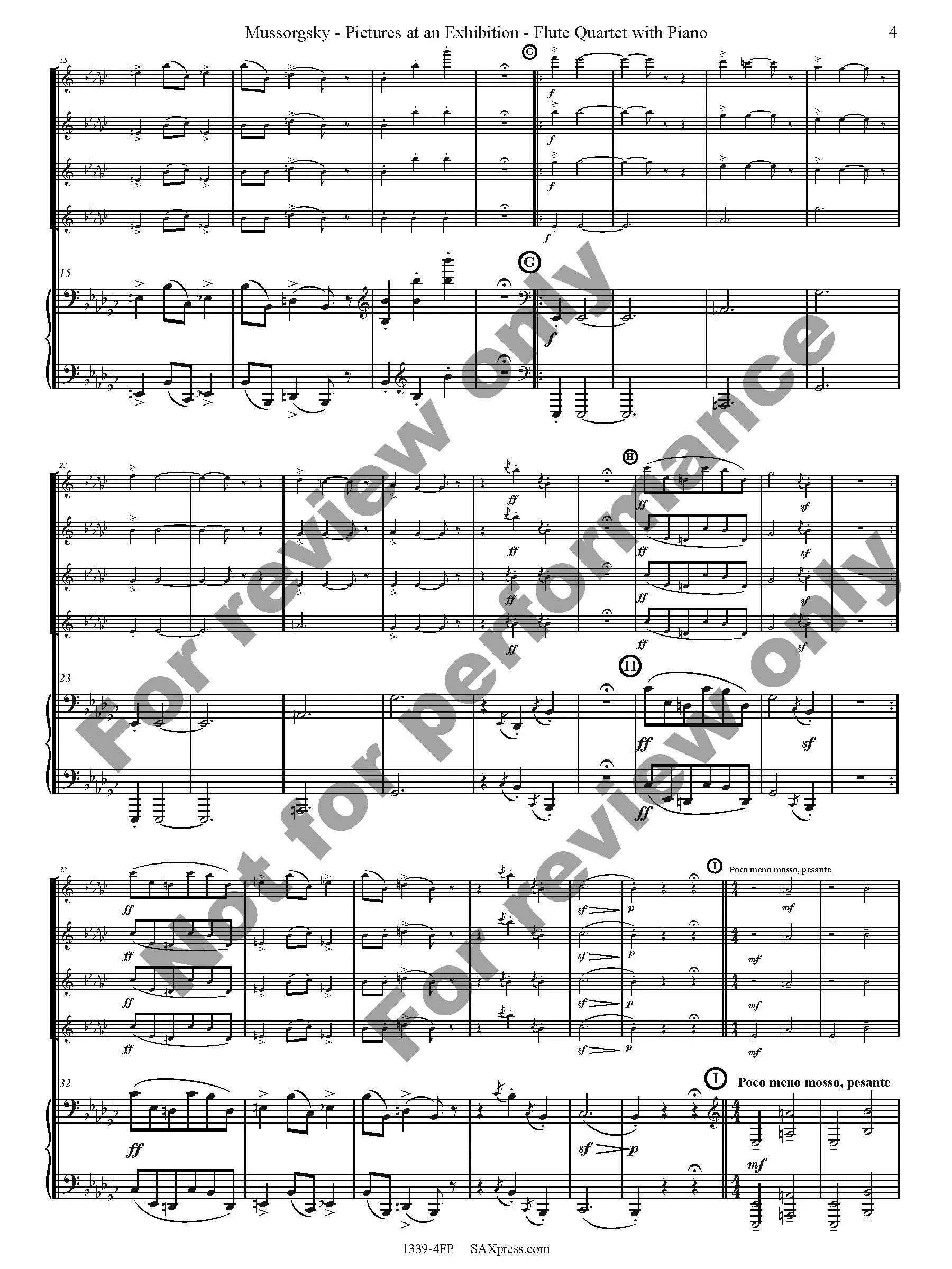 Pictures at an Exhibition Flute Quartet with Piano - Image 6