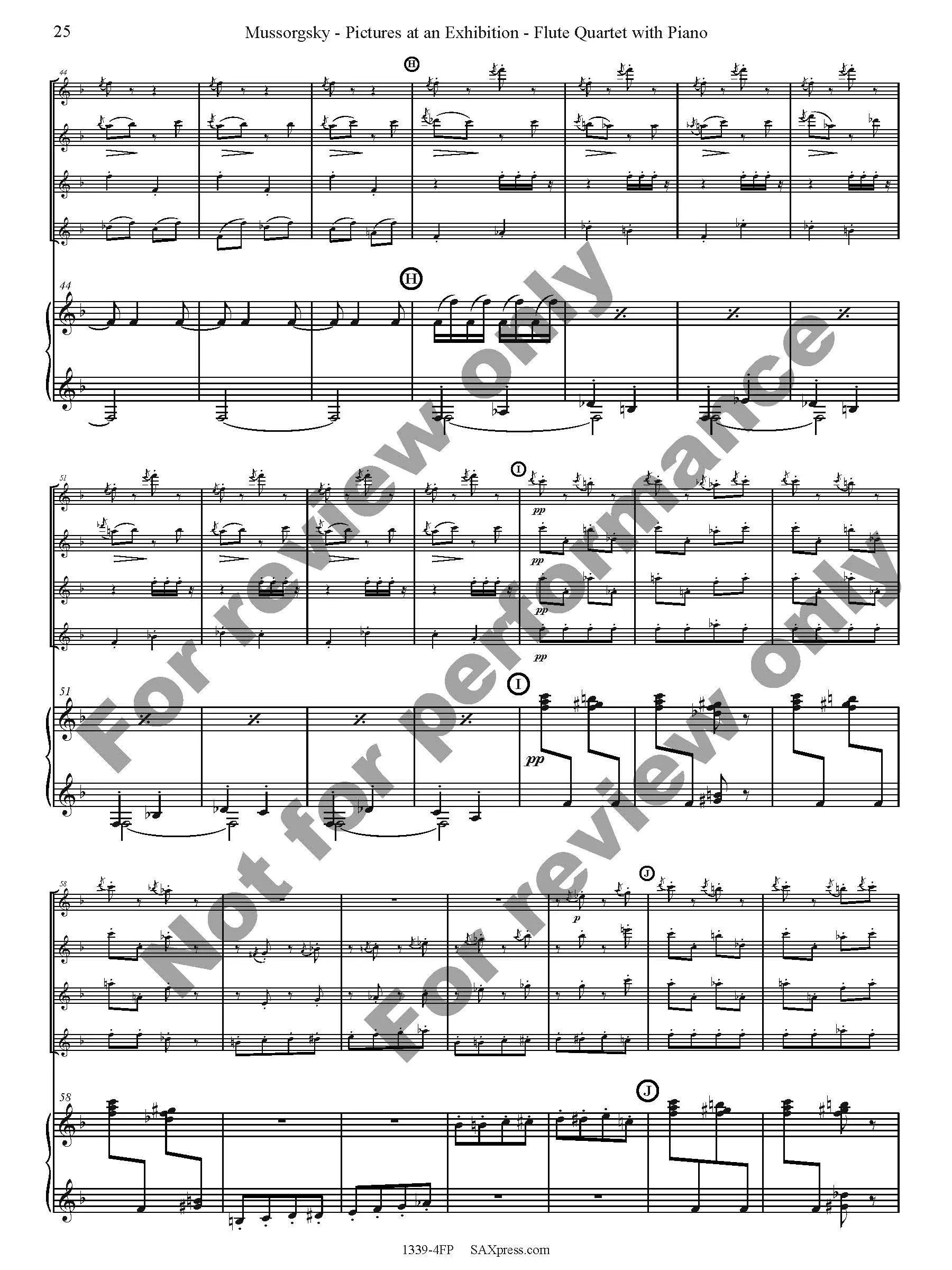 Pictures at an Exhibition Flute Quartet with Piano - Image 27