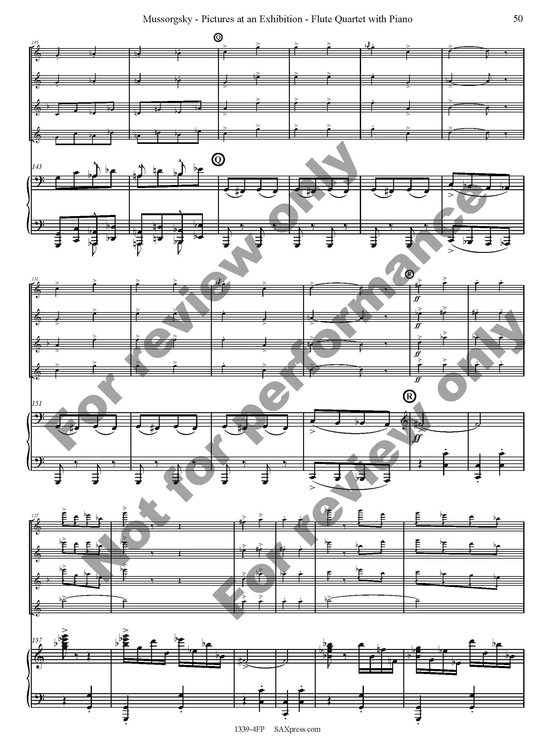 Pictures at an Exhibition Flute Quartet with Piano - Image 52