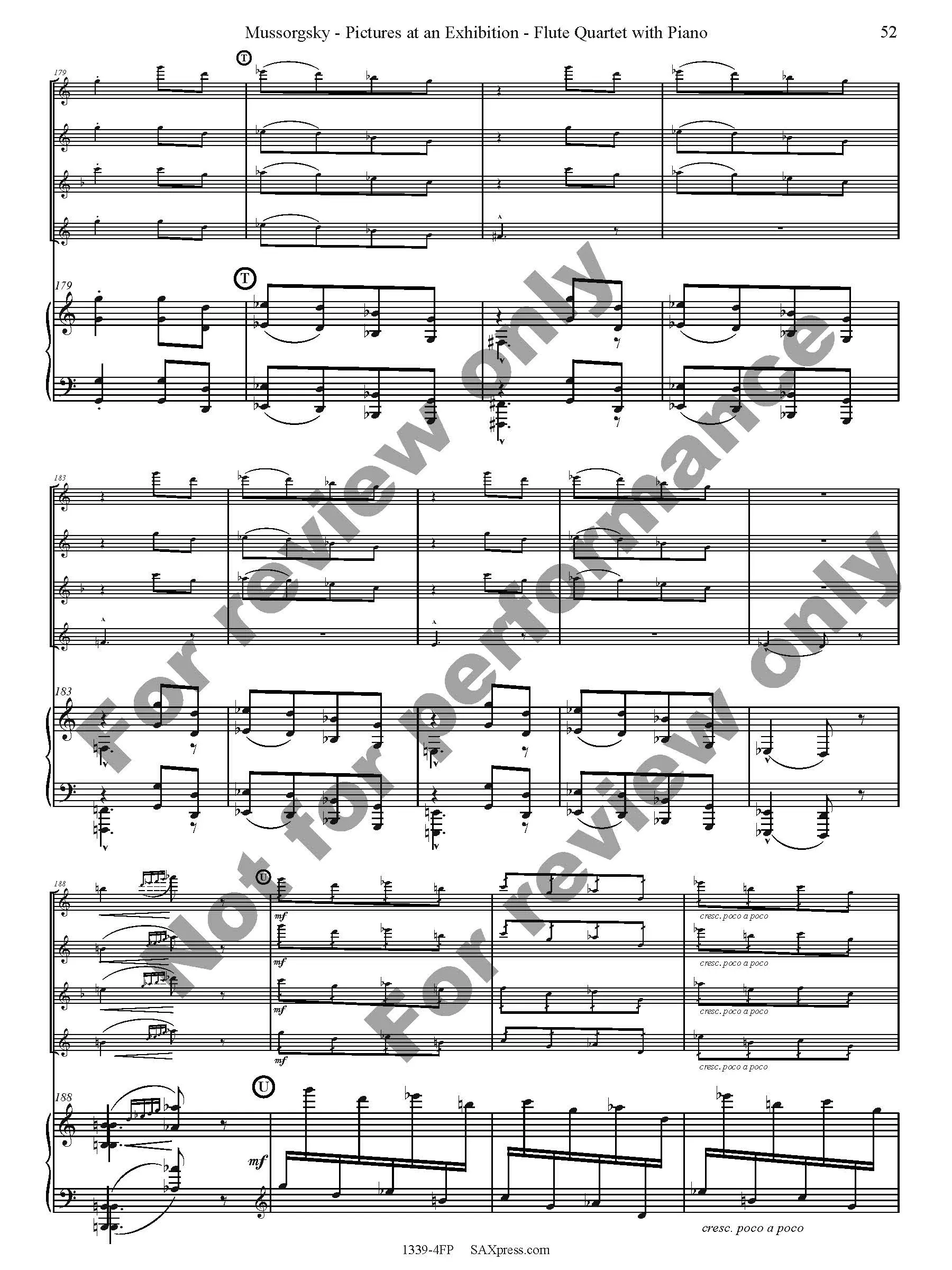 Pictures at an Exhibition Flute Quartet with Piano - Image 54