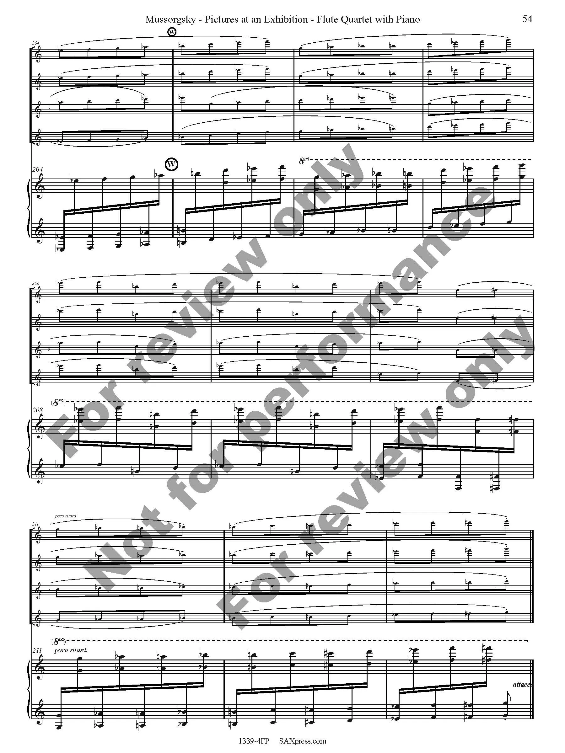 Pictures at an Exhibition Flute Quartet with Piano - Image 56