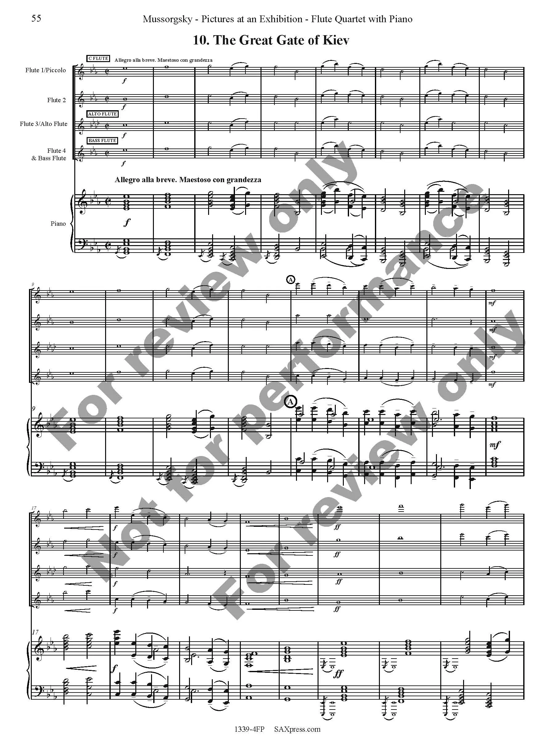 Pictures at an Exhibition Flute Quartet with Piano - Image 57
