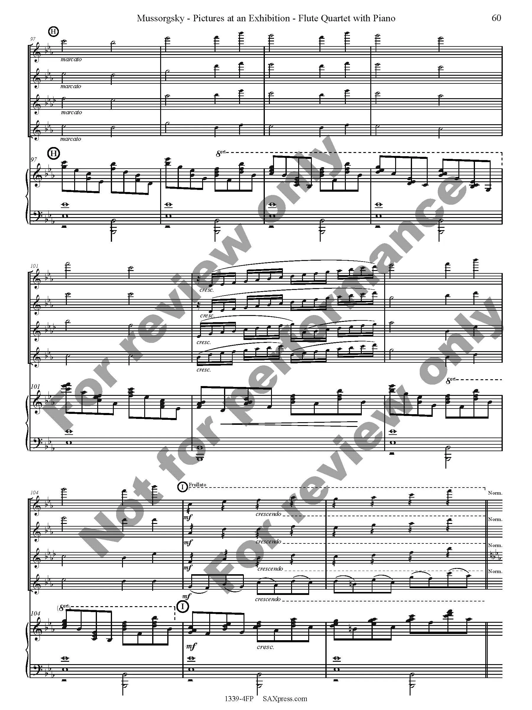 Pictures at an Exhibition Flute Quartet with Piano - Image 62