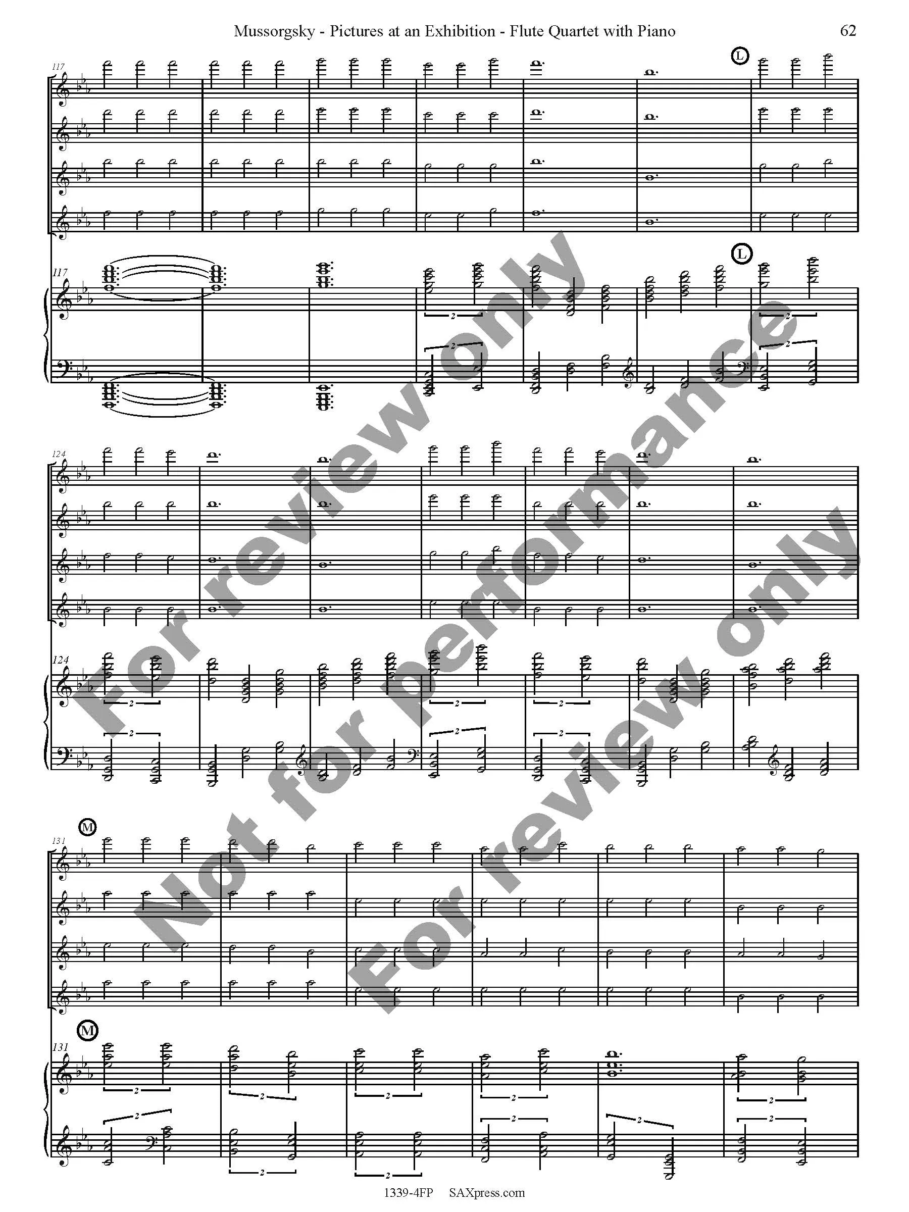Pictures at an Exhibition Flute Quartet with Piano - Image 64