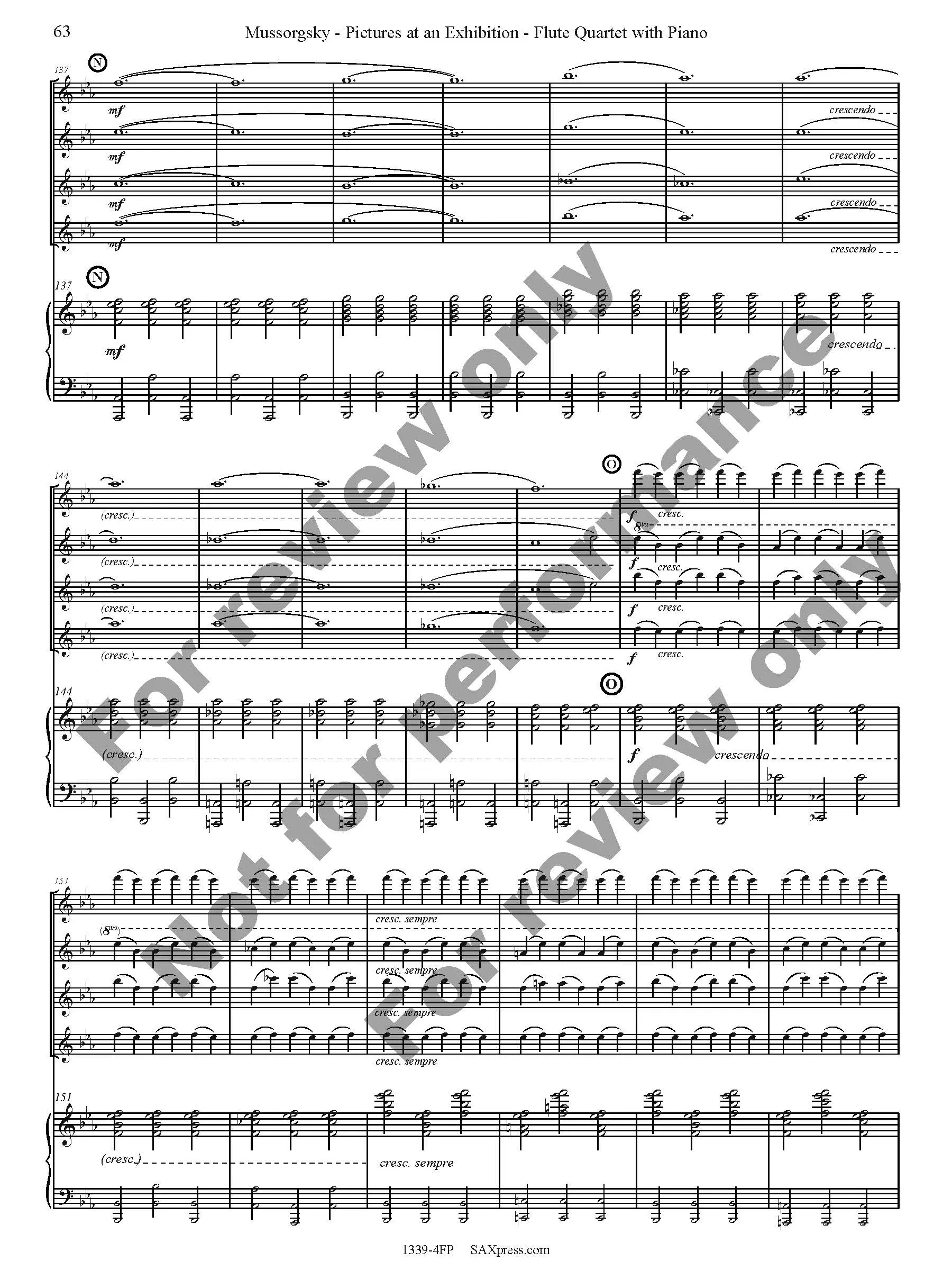 Pictures at an Exhibition Flute Quartet with Piano - Image 65