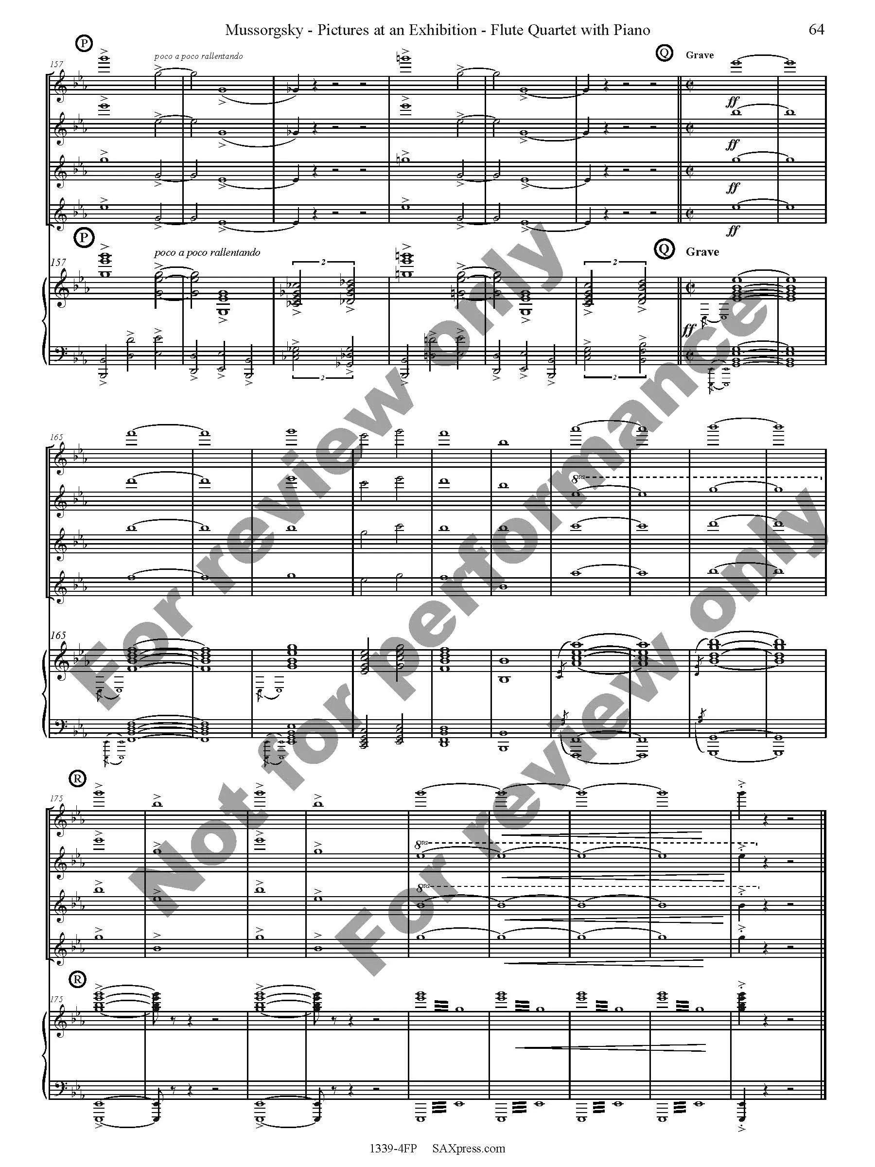 Pictures at an Exhibition Flute Quartet with Piano - Image 66