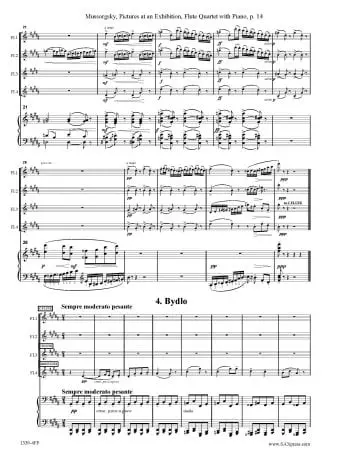Pictures at an Exhibition Flute Quartet with Piano - Image 6