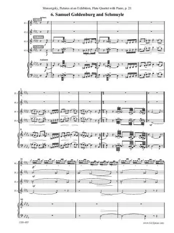 Pictures at an Exhibition Flute Quartet with Piano - Image 8