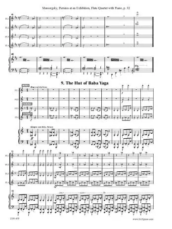 Pictures at an Exhibition Flute Quartet with Piano - Image 11