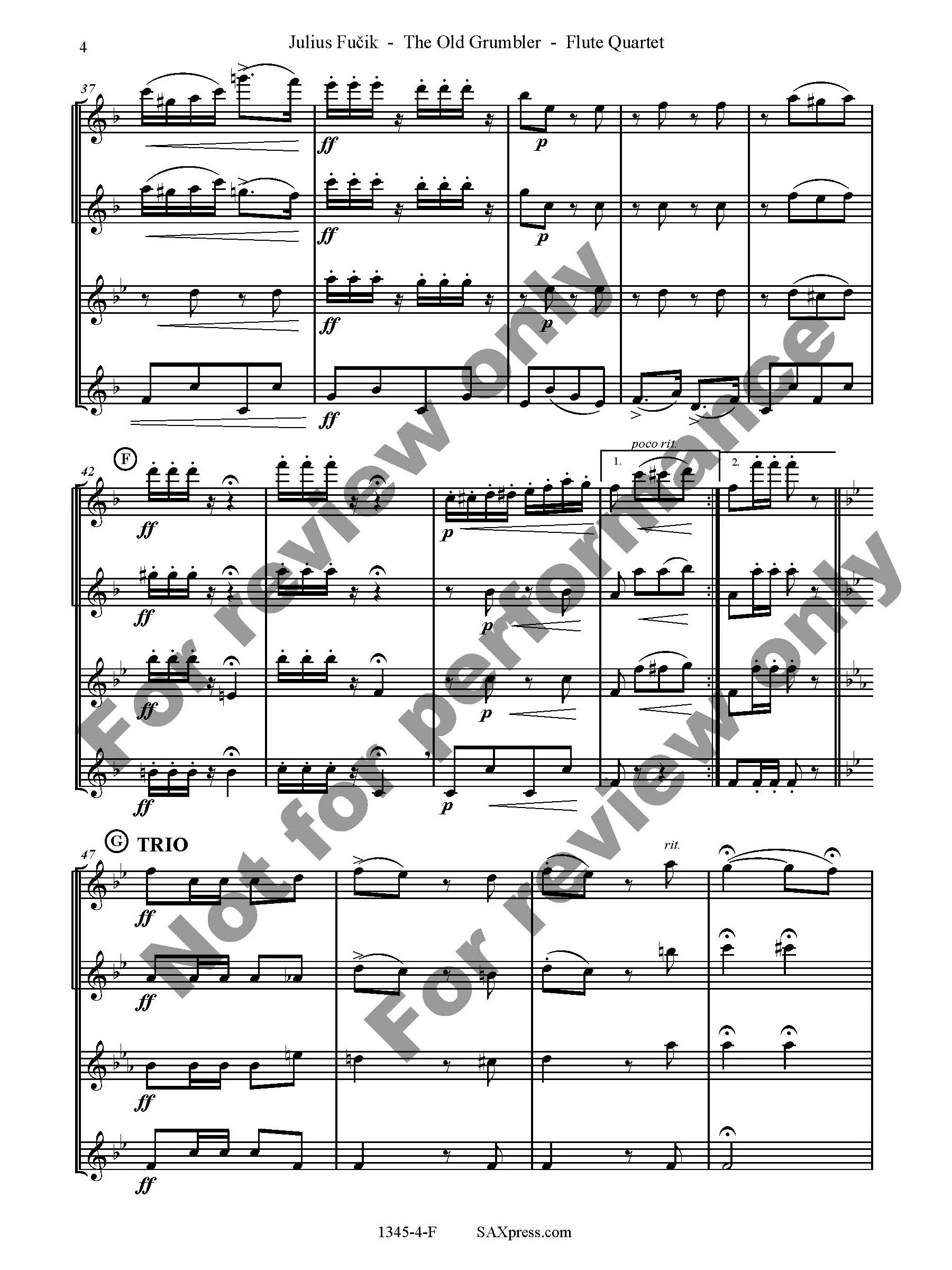 The Old Grumbler | Flute Quartet - Image 5