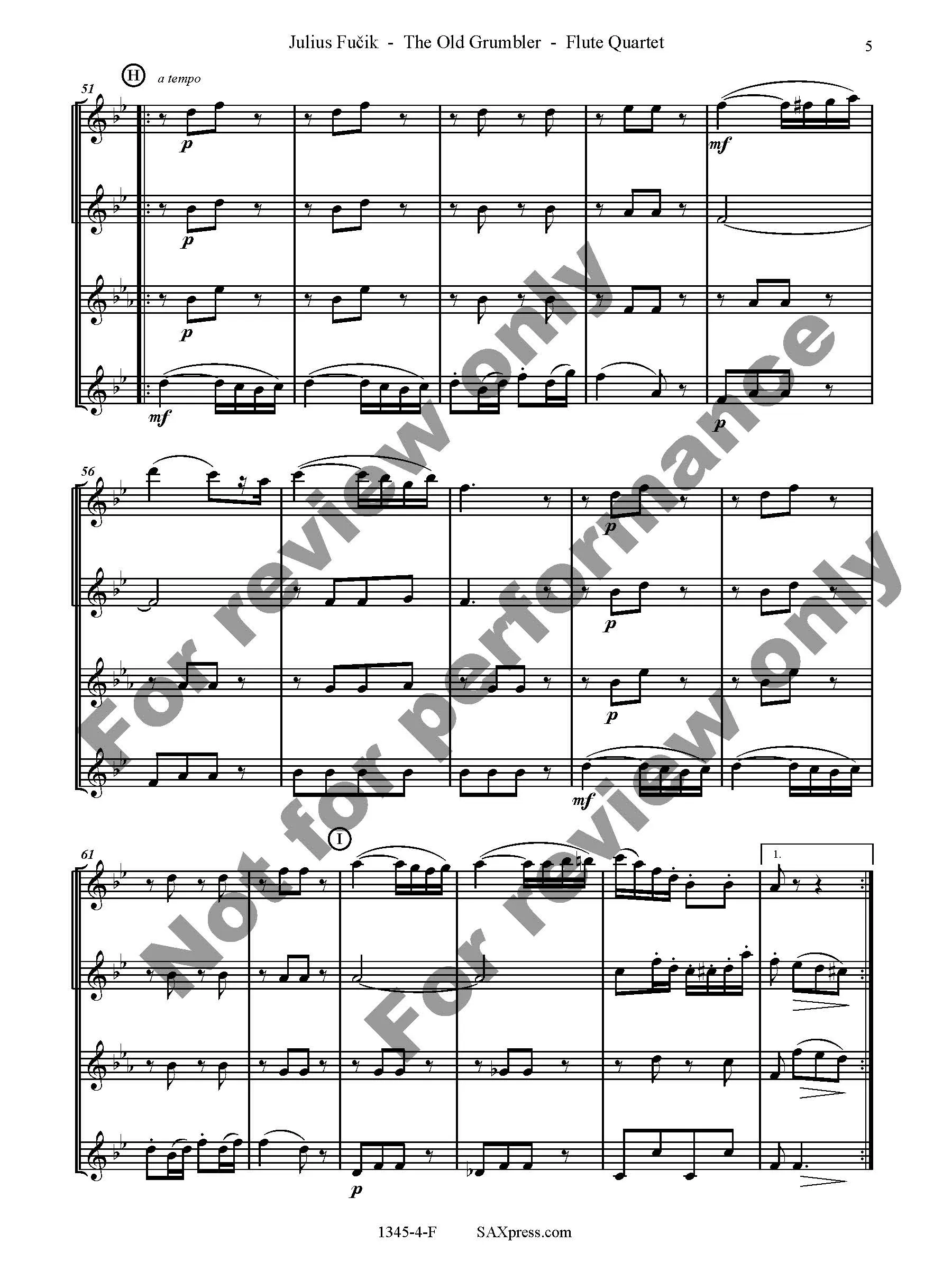 The Old Grumbler | Flute Quartet - Image 6