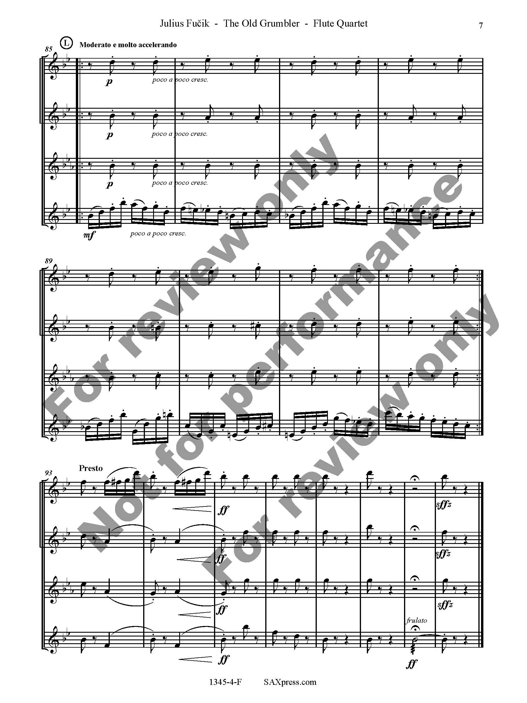 The Old Grumbler | Flute Quartet - Image 8