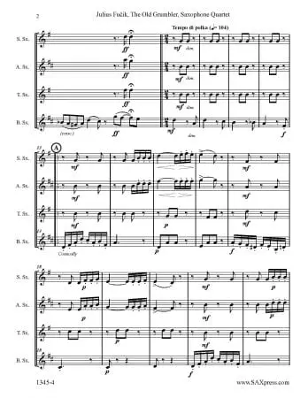 The Old Grumbler | Sax Quartet - Image 3