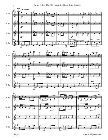 The Old Grumbler | Sax Quartet - Image 4