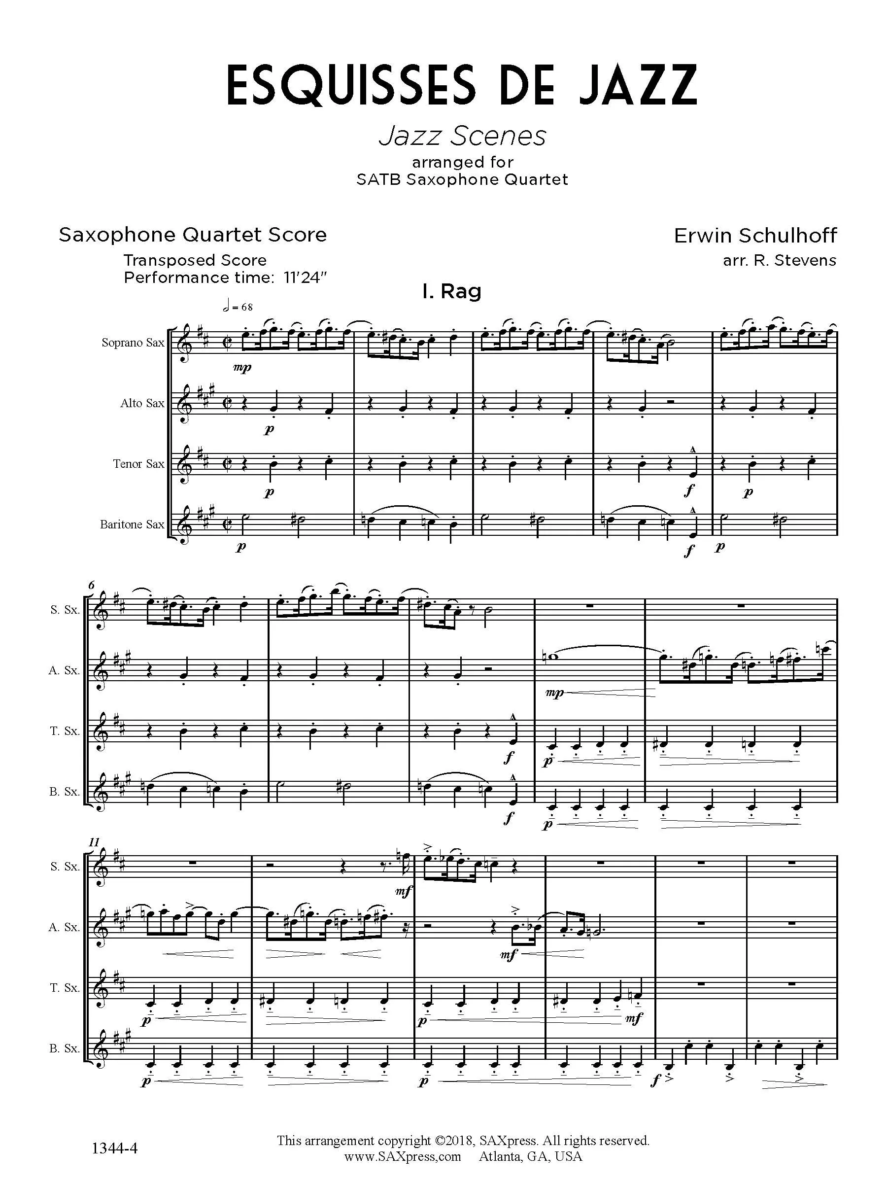 Esquisses de Jazz | Sax Quartet - Image 3