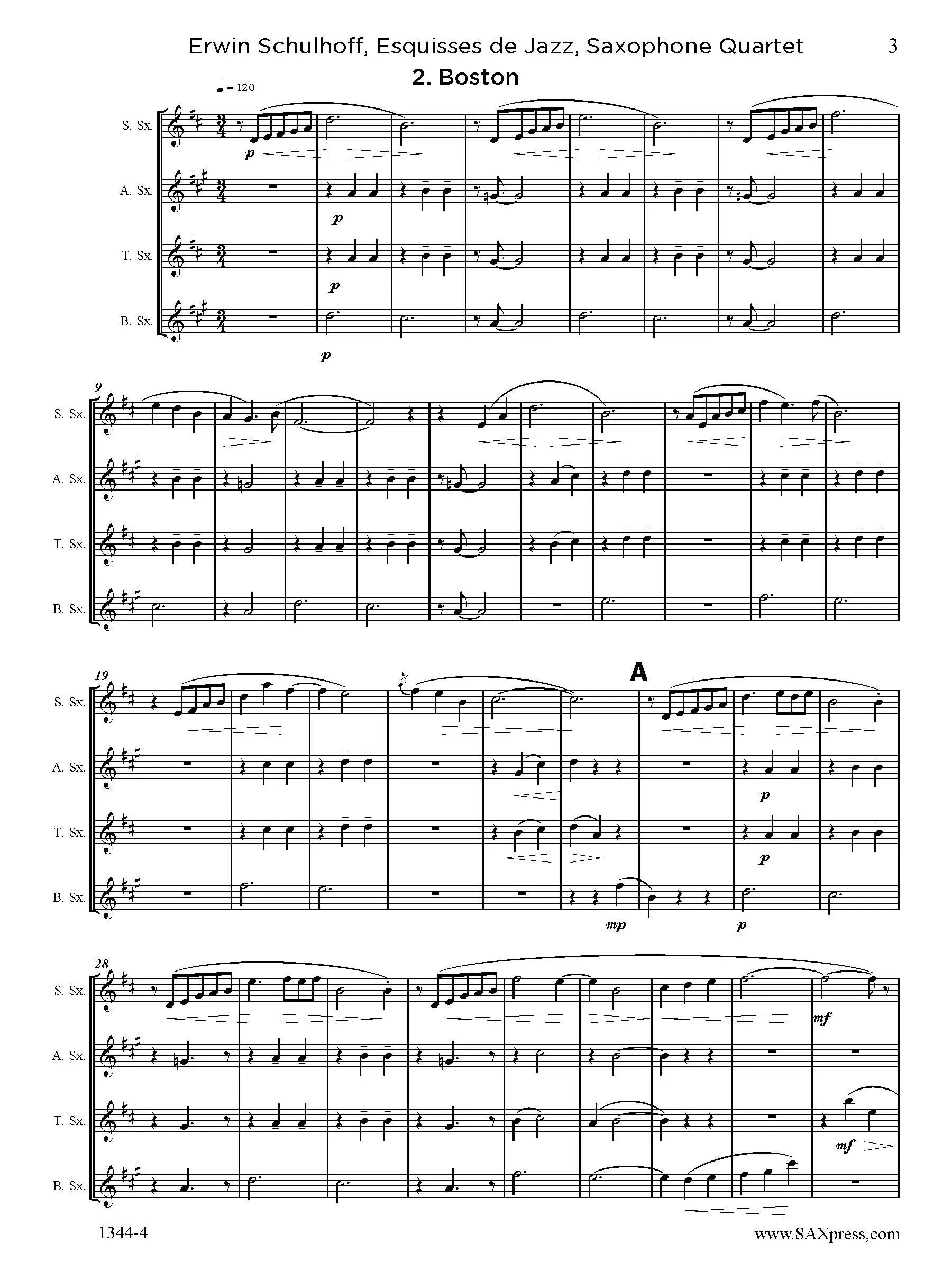 Esquisses de Jazz | Sax Quartet - Image 4