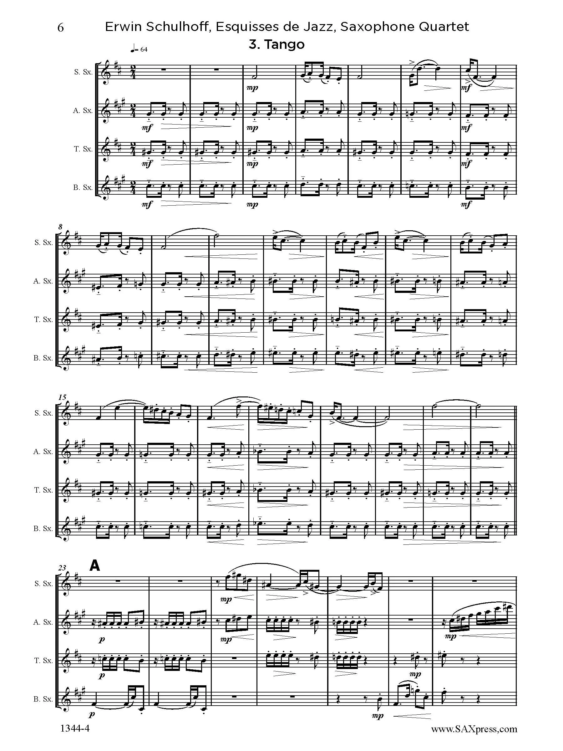 Esquisses de Jazz | Sax Quartet - Image 5