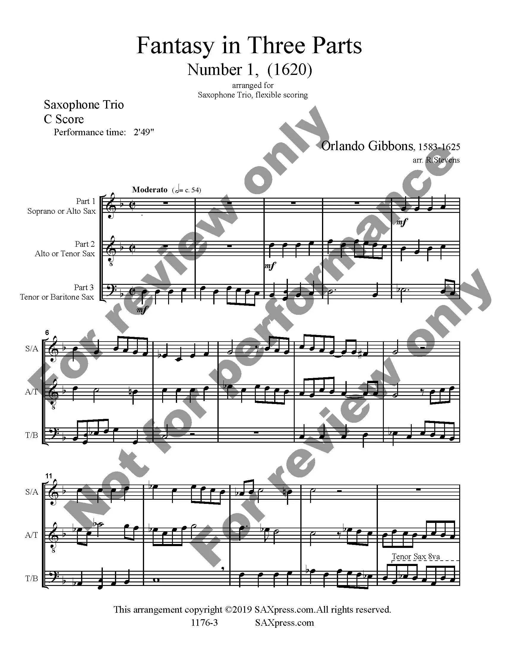 Fantasy in Three Parts | Sax Trio - Image 2