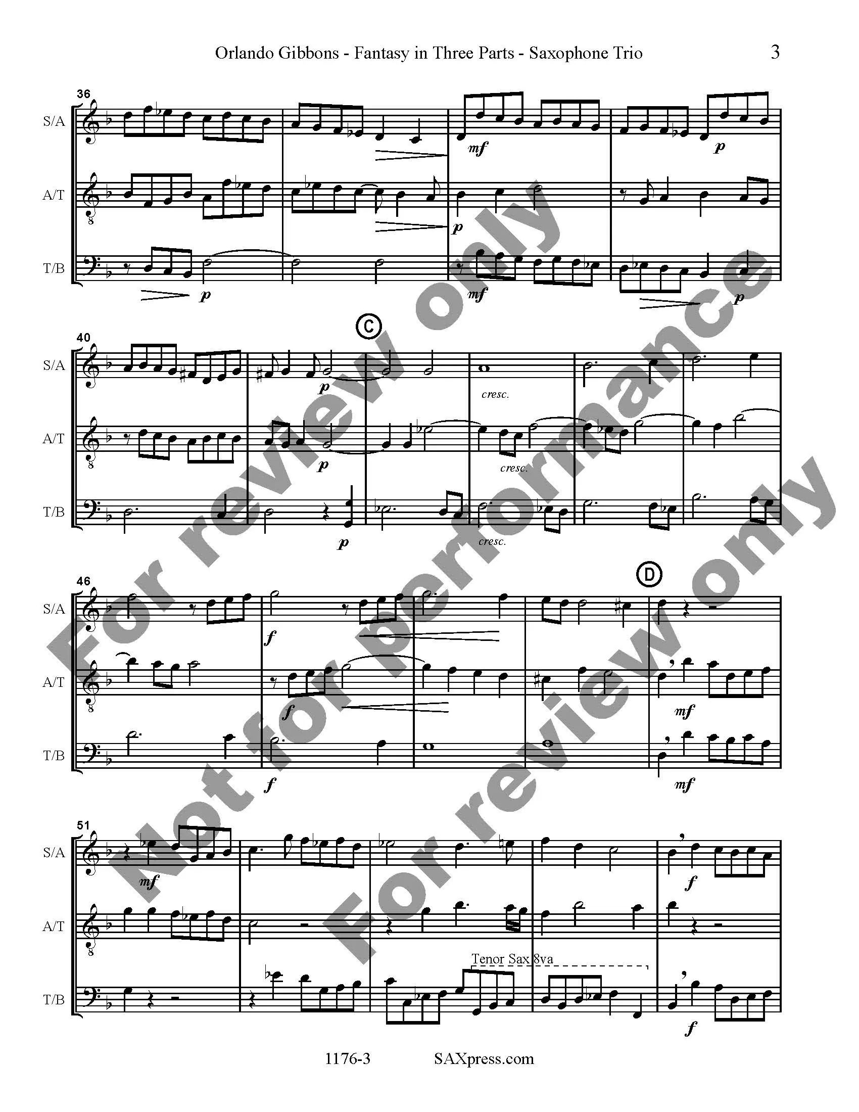 Fantasy in Three Parts | Sax Trio - Image 4