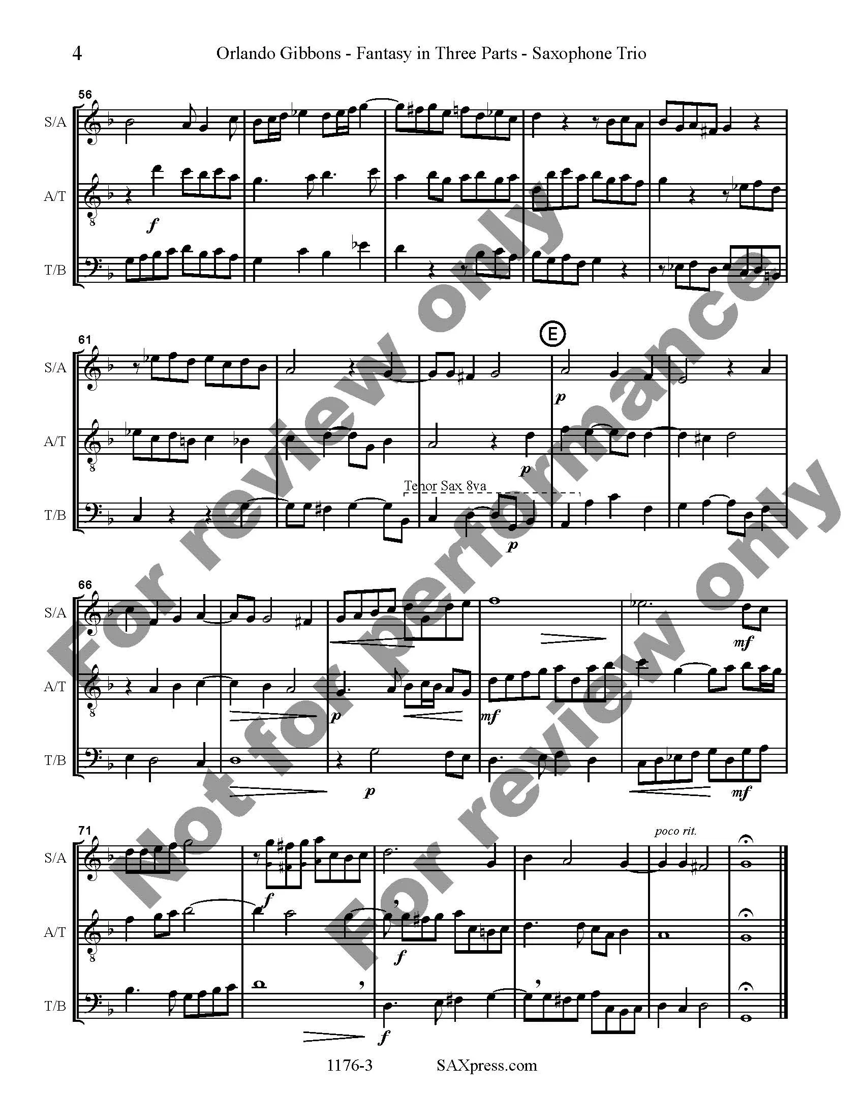 Fantasy in Three Parts | Sax Trio - Image 5